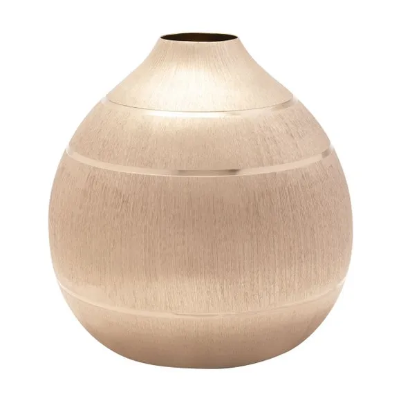 Hestia Aluminium Round Gold Vase