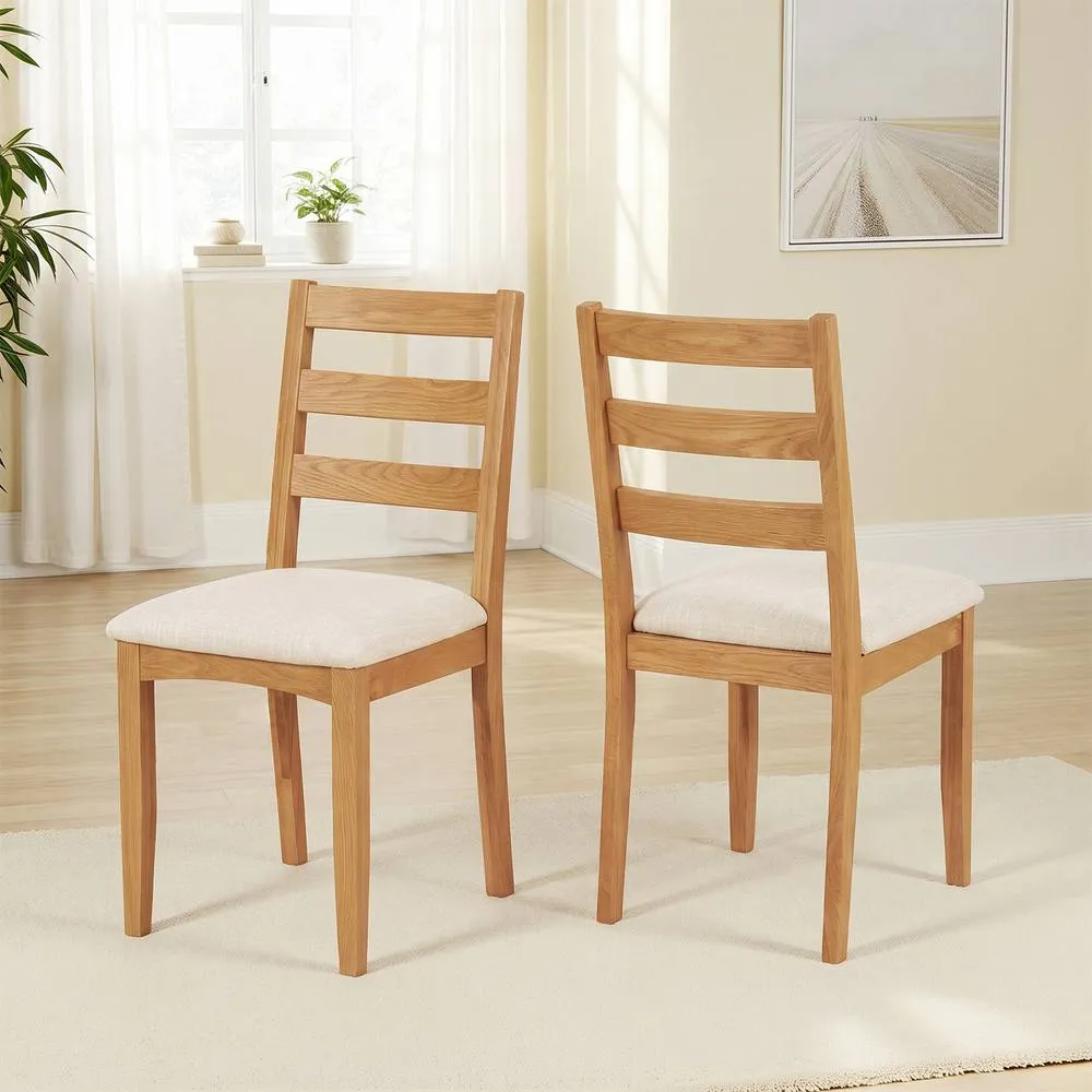 Seconique Cambridge Dining Chair (X2 Per Box) - Honey/Oat Fabric in Light Brown