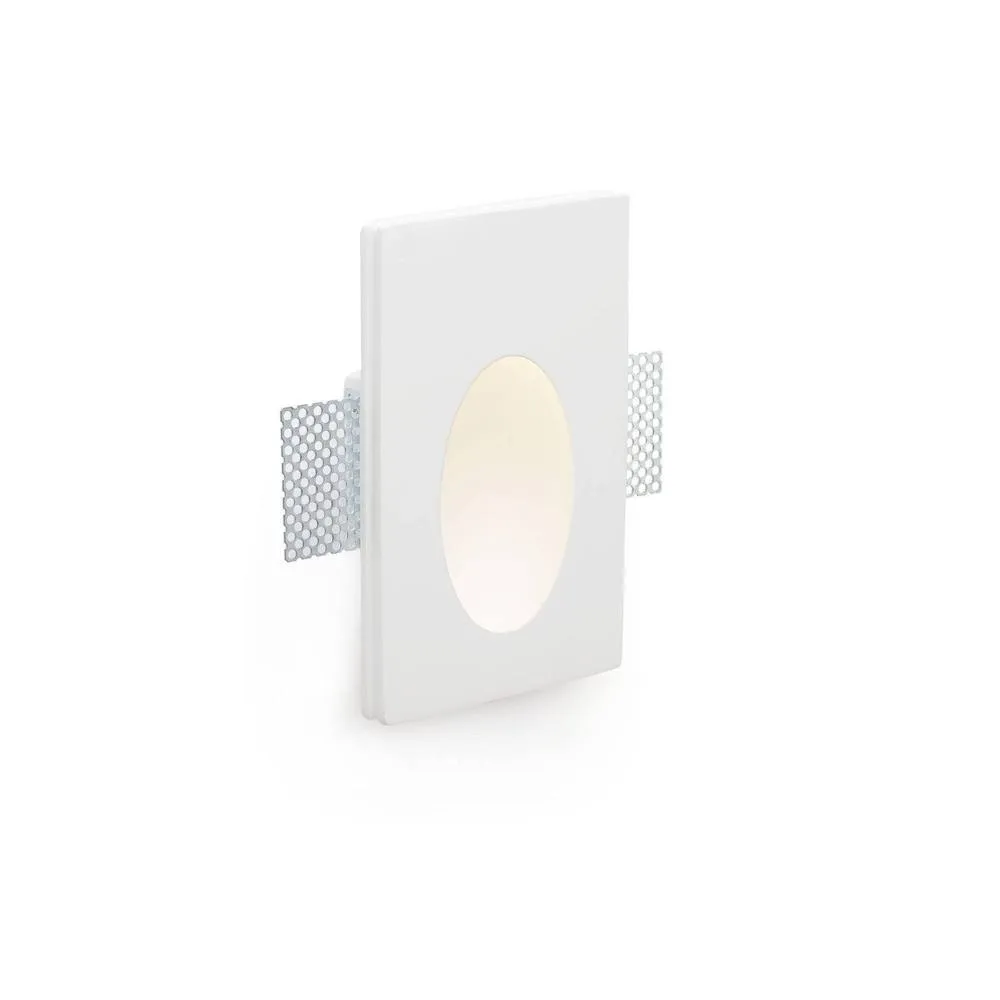 Netlighting Plas LED 1 Light Indoor Recessed Wall Light White Plaster 2