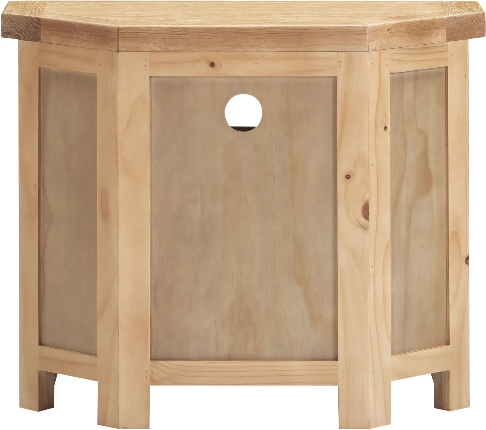 Seconique Windsor Ivory Corner TV Unit (Fully Assembled) in Light Oak 6