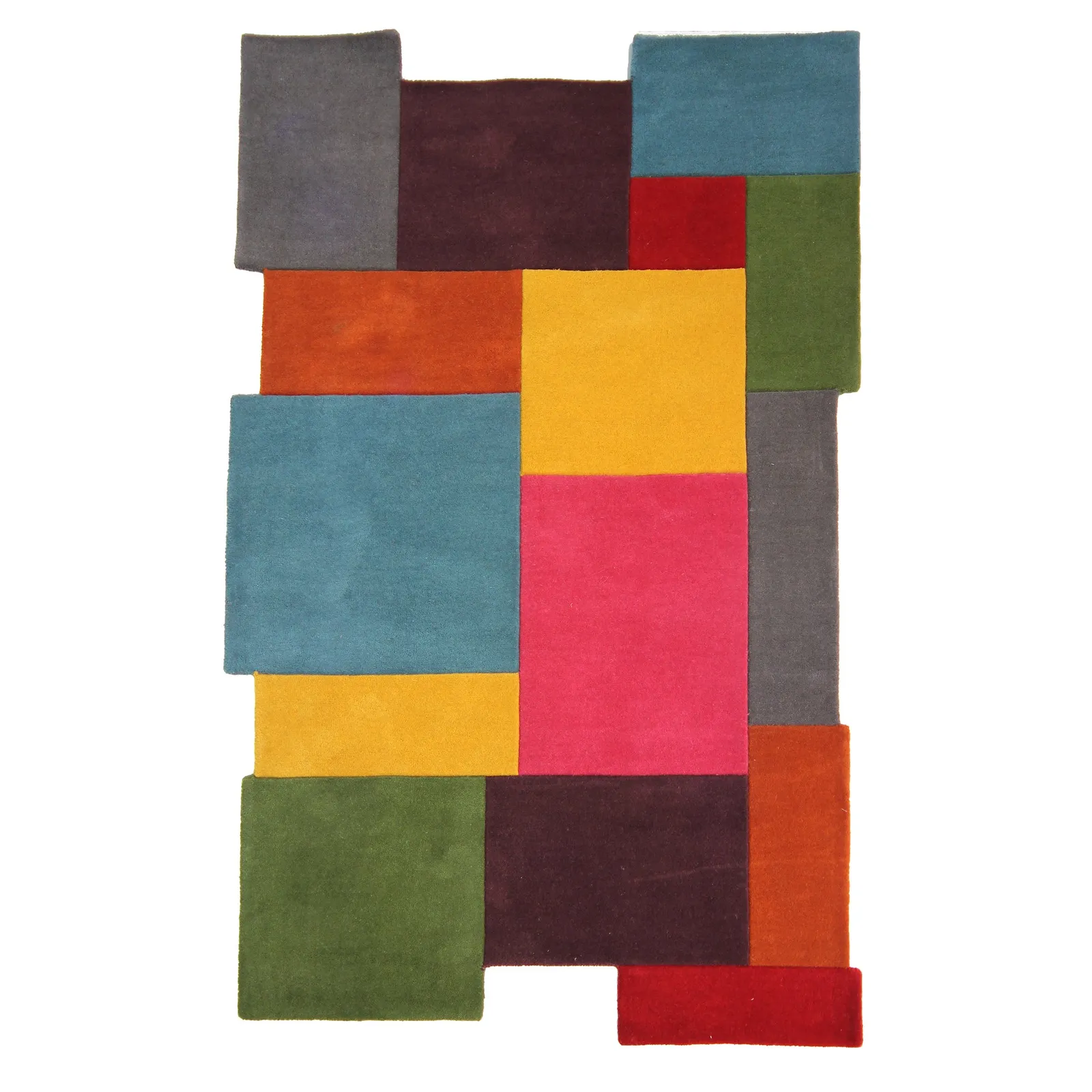 Collage Modern Cut-Out Wool Rug 1