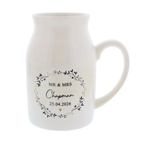 Personalised Wreath Jug Vase 3