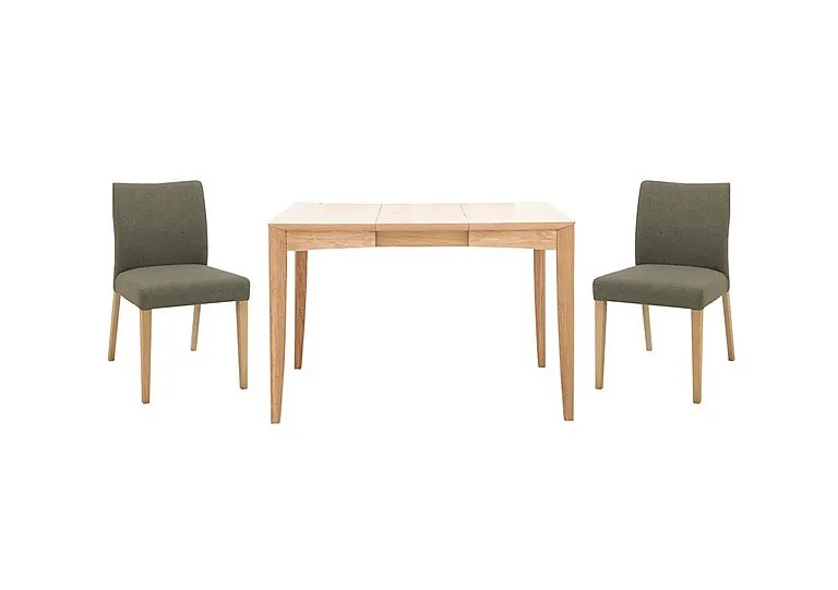 Duplex Small Extending Dining Table with 2 Upholstered Chairs - Black
