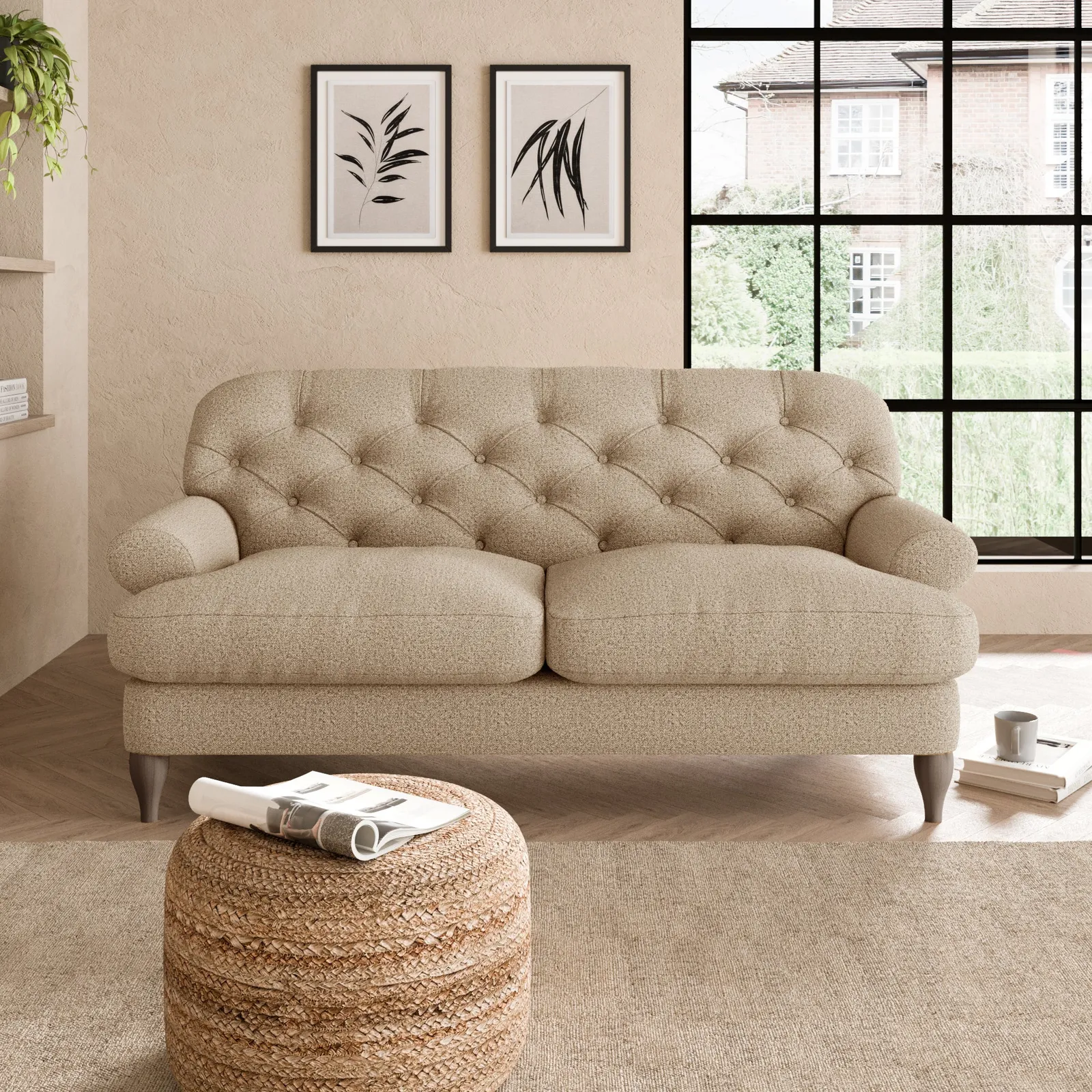 Canterbury Cosy Marl 2 Seater Sofa Cosy Marl Camel