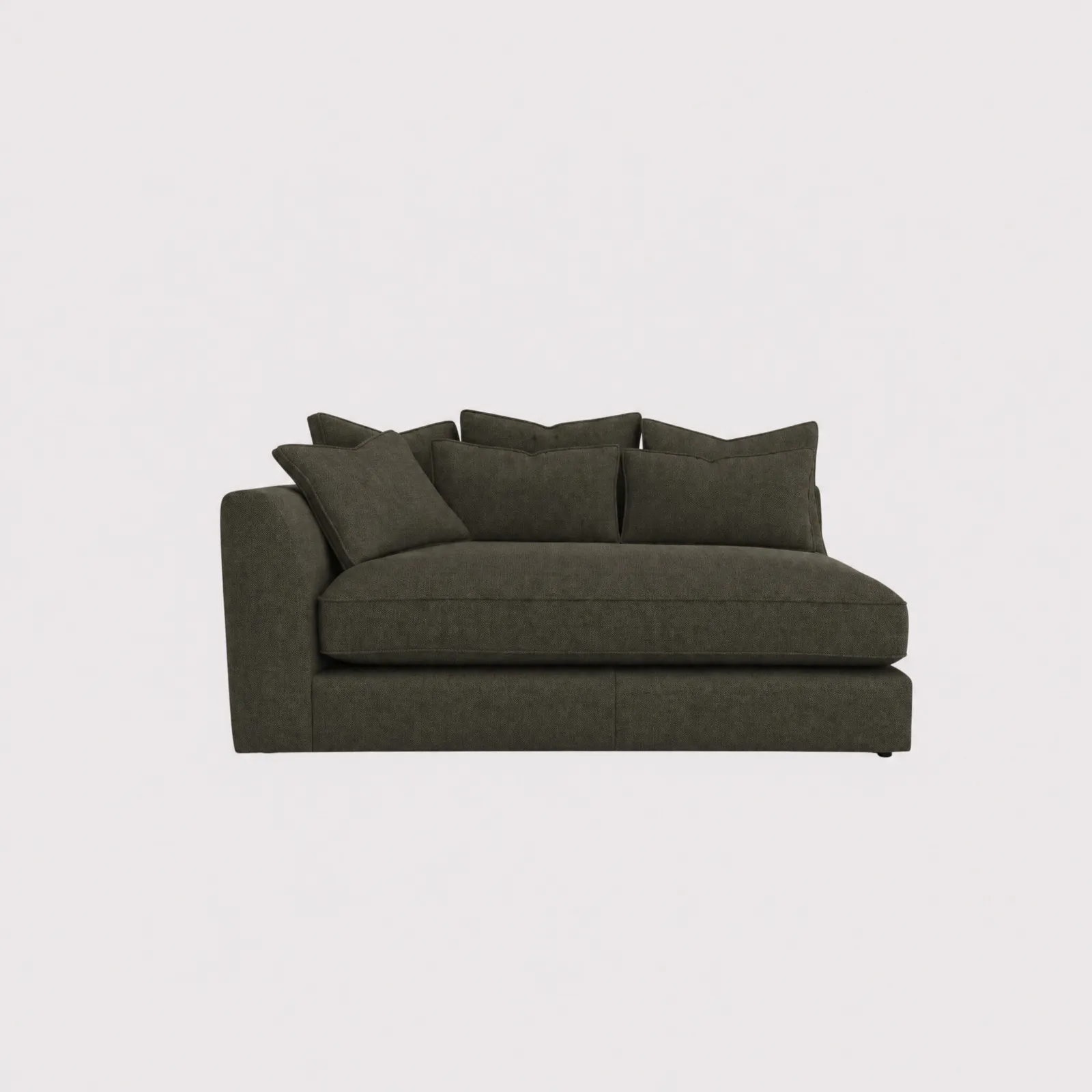 Harrington 1 Arm Small Modular Sofa Left, Green Fabric | Barker & Stonehouse 1