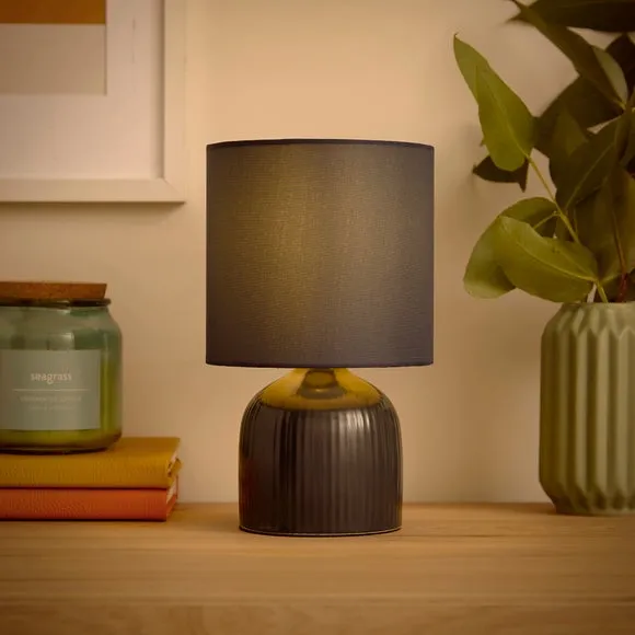 Hebe Ribbed Ceramic Table Lamp 2