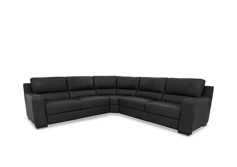 Viali Leather Large Corner Sofa