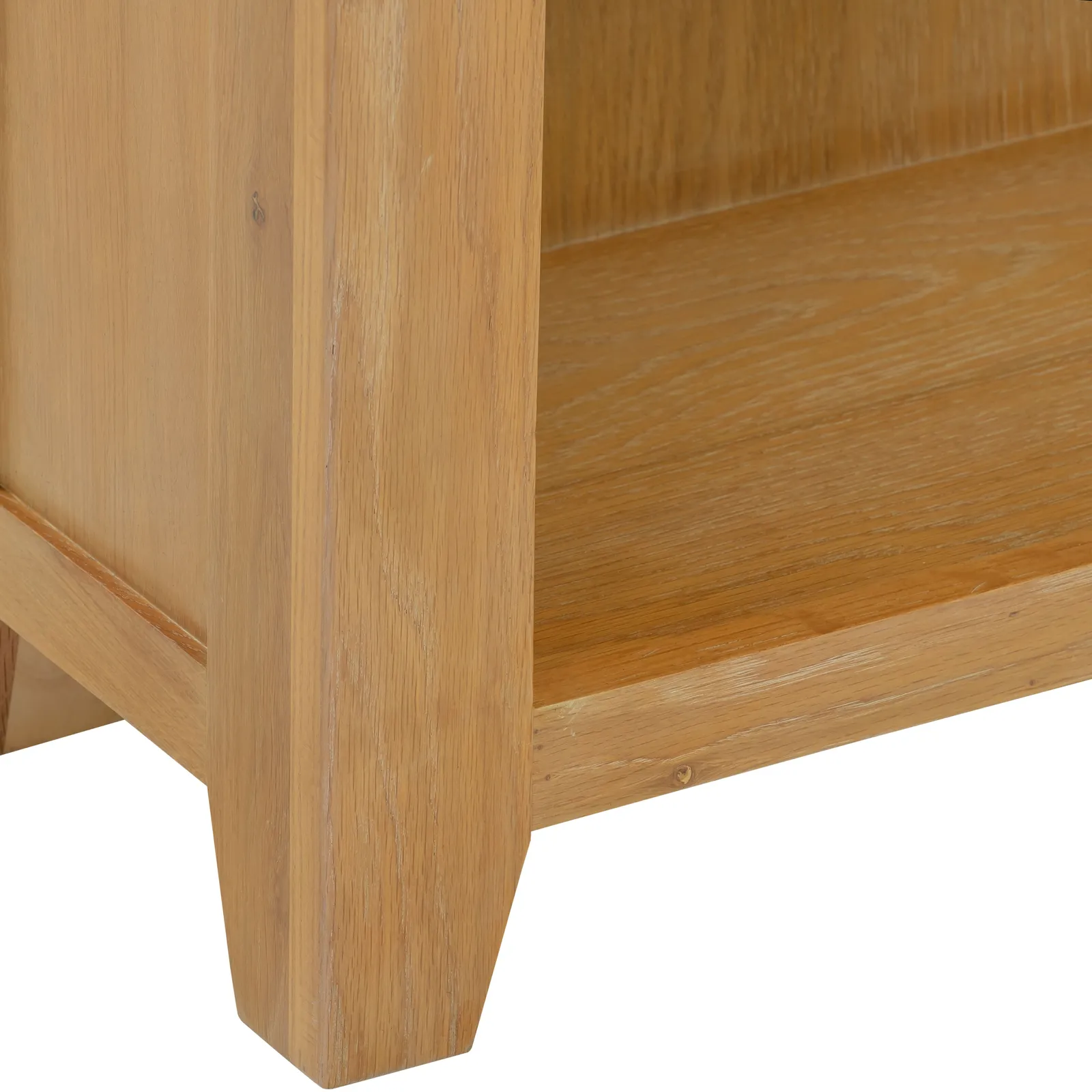 Seconique Windsor Natural Oak Low Bookcase (Fully Assembled) in Light Oak 6