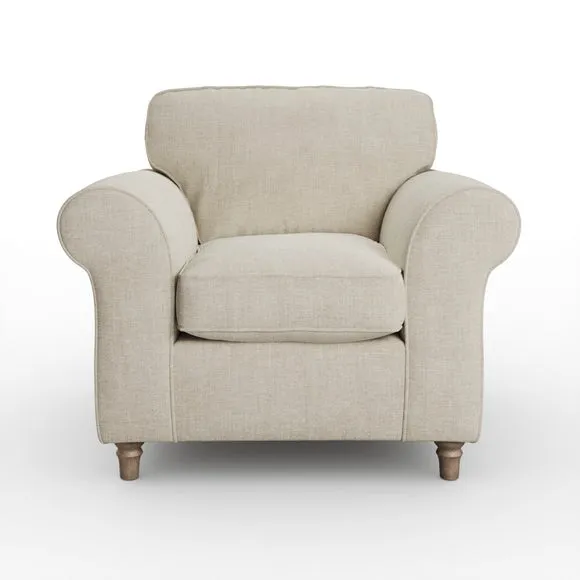 Flori Tonal Plush Chenille Armchair 6