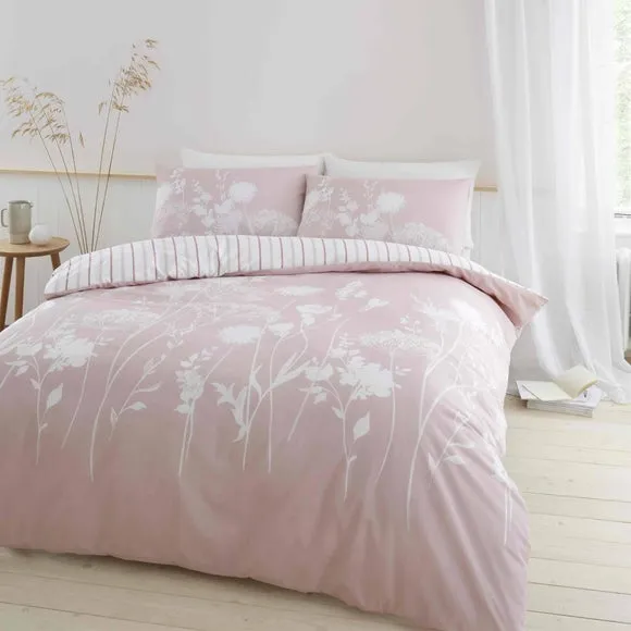 Catherine Lansfield Meadow Sweet Floral Reversible Duvet Cover and Pillowcase Set 1