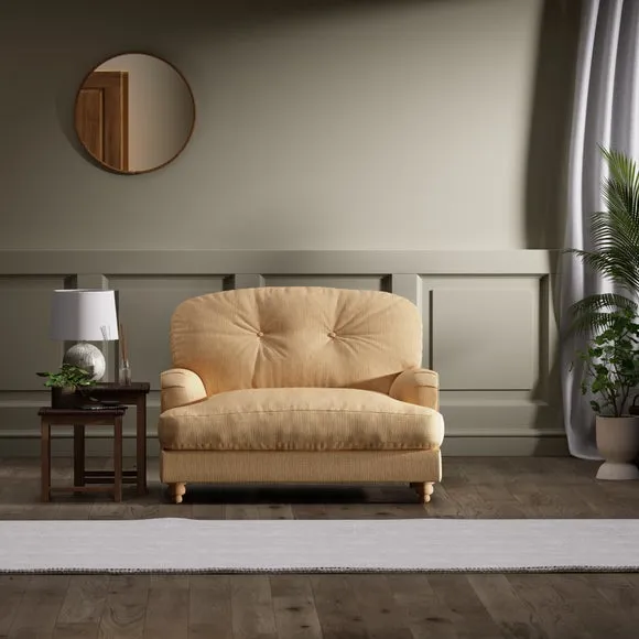 Martha Faux Linen Snuggle Chair