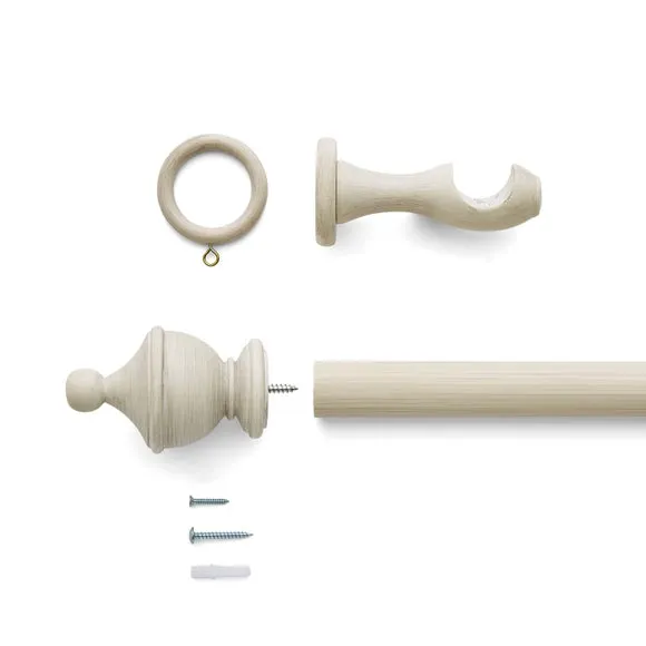 Sherwood Urn Wood Curtain Pole 3