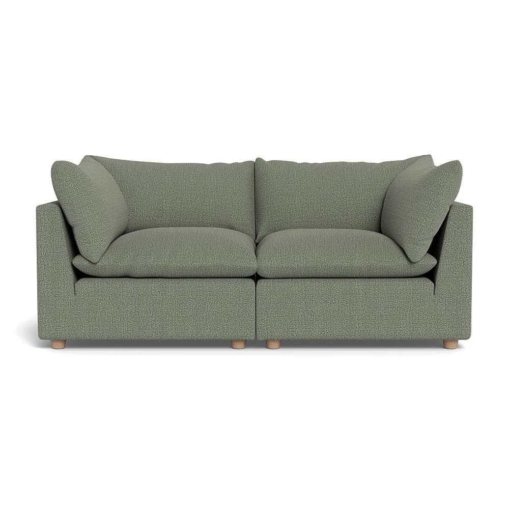 Heal's Astrid 3 Seater Sofa Boucle Tweed Lapis Natural Beech Feet 1