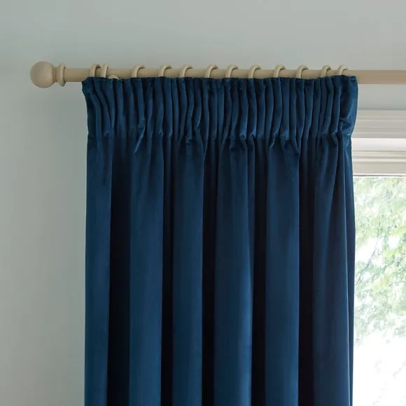 Dorma Burford Blackout Velvet Pencil Pleat Curtains 1