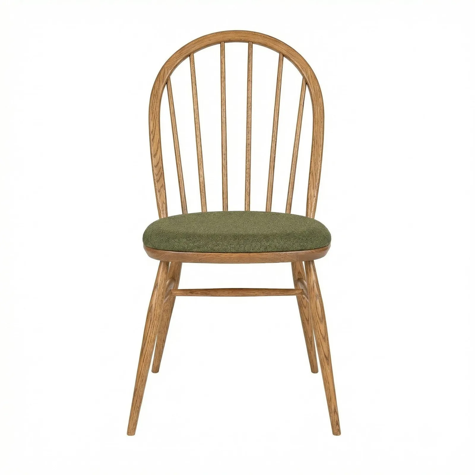 Ercol Windsor Upholstered Dining Chair, Green Wood | Barker & Stonehouse 3