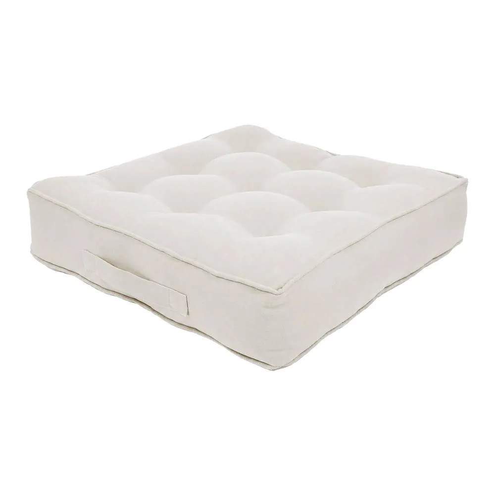 Harbour Housewares Square Armchair Booster Cushion - 50 x 50cm in Cream