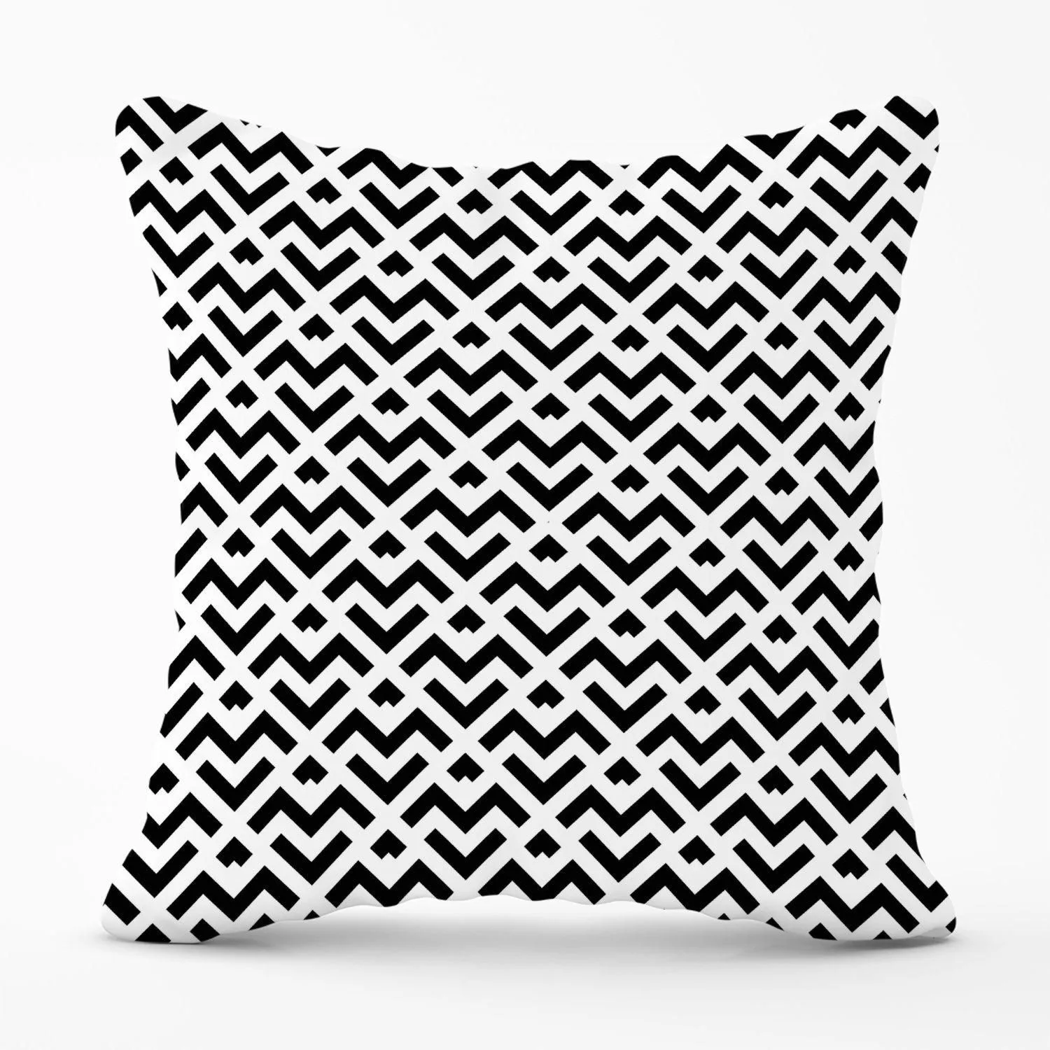Warren Reed - Designer Black & White Abstract Pattern Outdoor Cushion