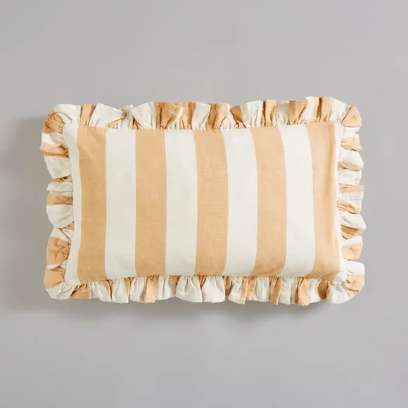 Frilled Stripe Rectangle Cushion Cover 3