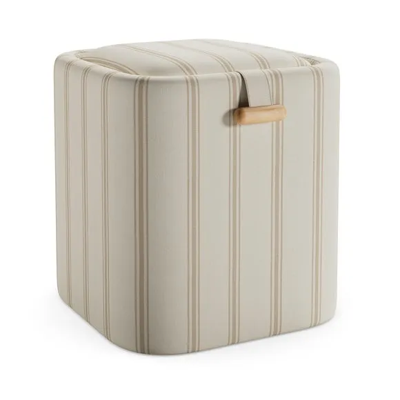Folkstone Stripe Tray Table Storage Footstool 6