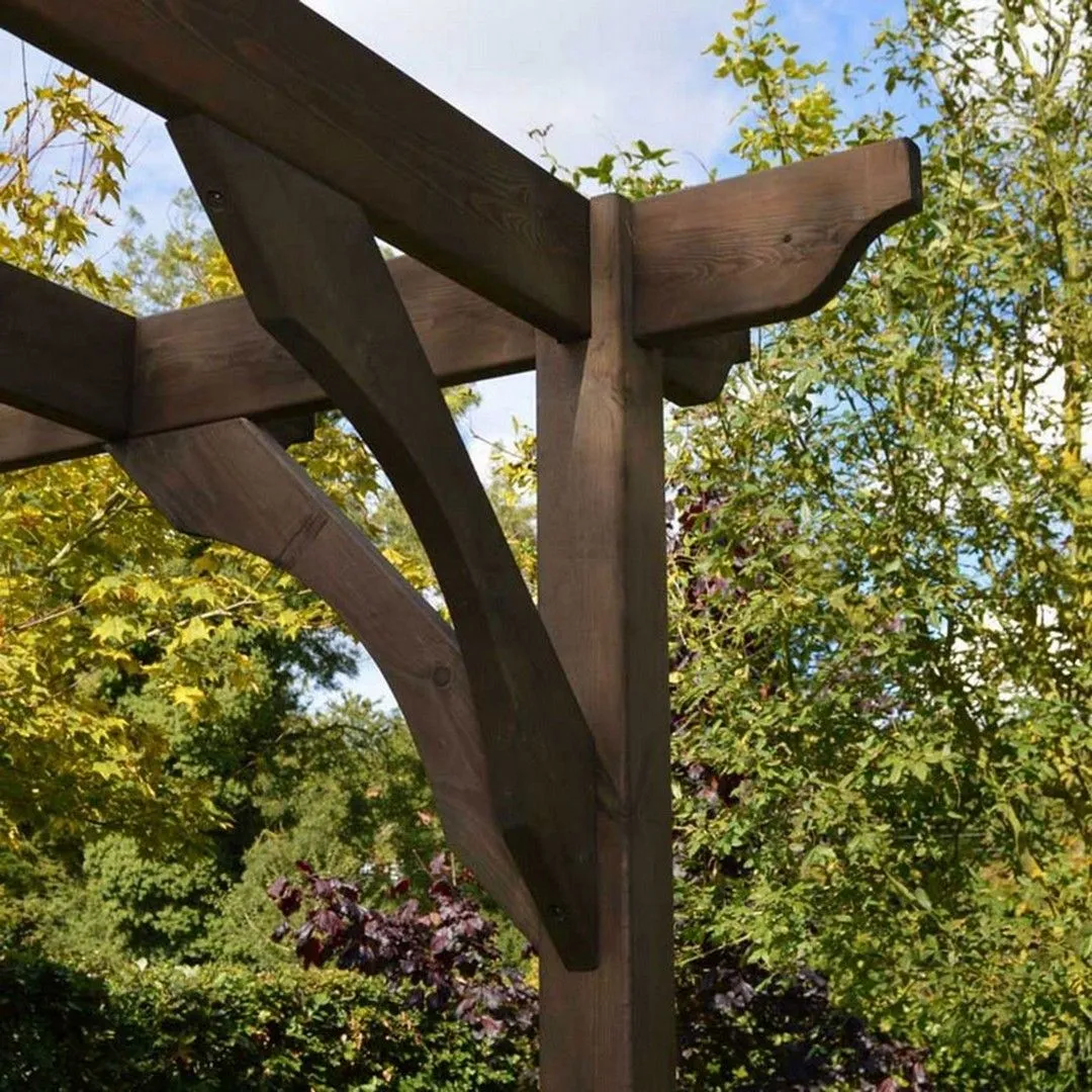 Rutland County Garden Furniture Ltd Premium Pergola - Wood - L180 x W240 x H270 cm - Rustic Brown 5