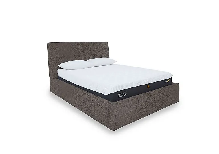 Stark Fabric Manual Ottoman Bed Frame - Super King - Dark Grey