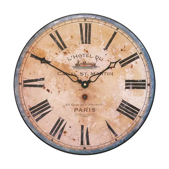 French Hotel Wall Clock 2