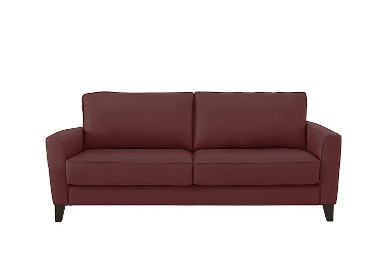 Brondby 3 Seater Leather Sofa - BV Deep Red