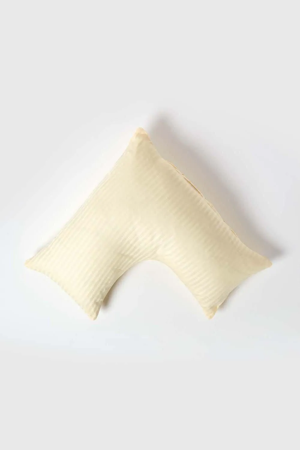 Homescapes Egyptian Cotton Super Soft V Shaped Pillowcase 330 TC in Bright Yellow 1