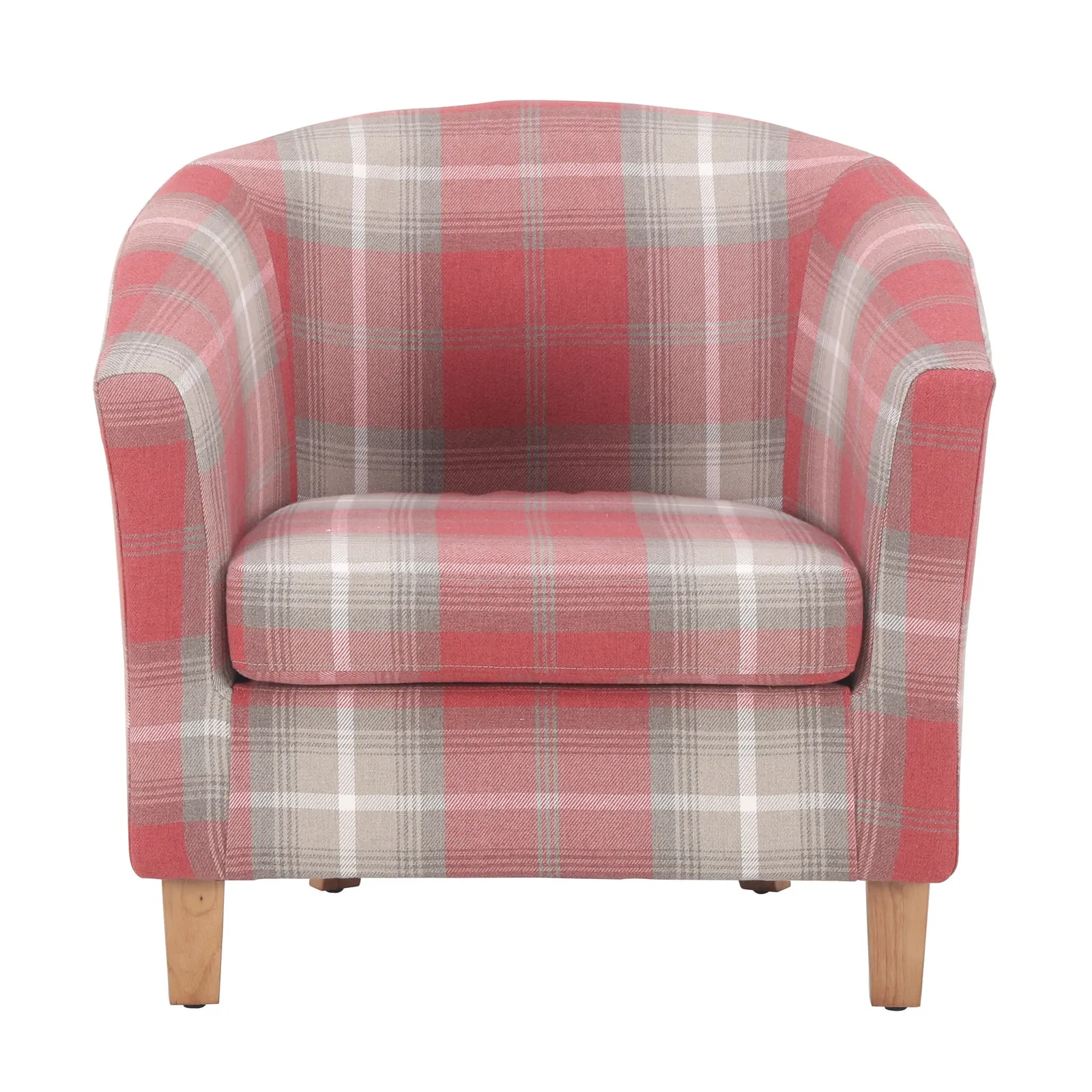 Castlebay Tub Chair - Red Red, Grey and White