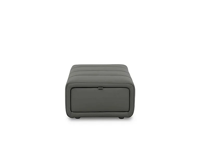 Elphaba Leather Storage Footstool - Elephant