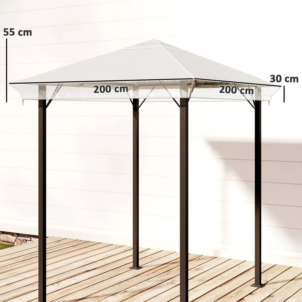 OUTSUNNY 2 x 2 (m) Gazebo Protective Cover, Waterproof Cover in Clear 3