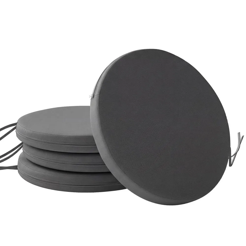 OUTSUNNY Bistro Chair Cushions, Chair Pads Set of 4 in Dark Grey 2