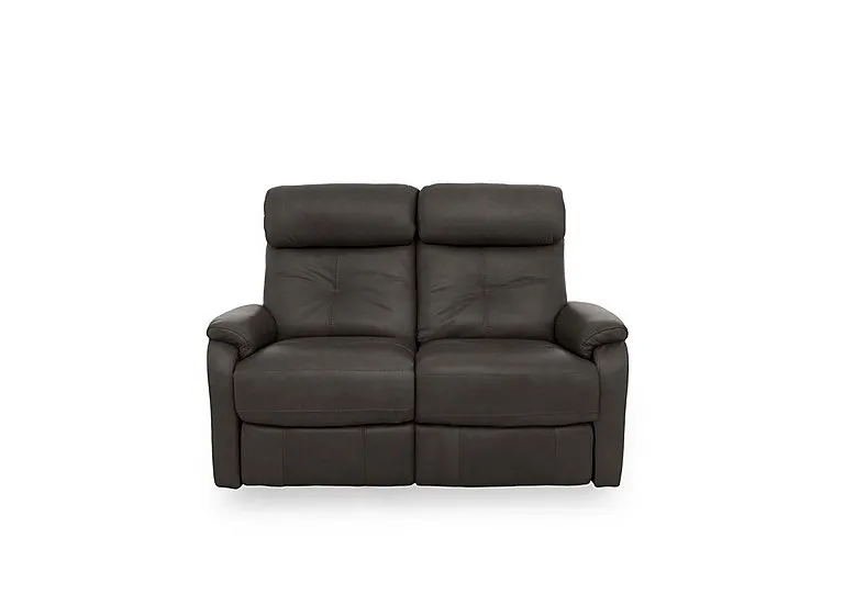 Compact Collection Titch Leather 2 Seater Sofa - Dark Chocolate