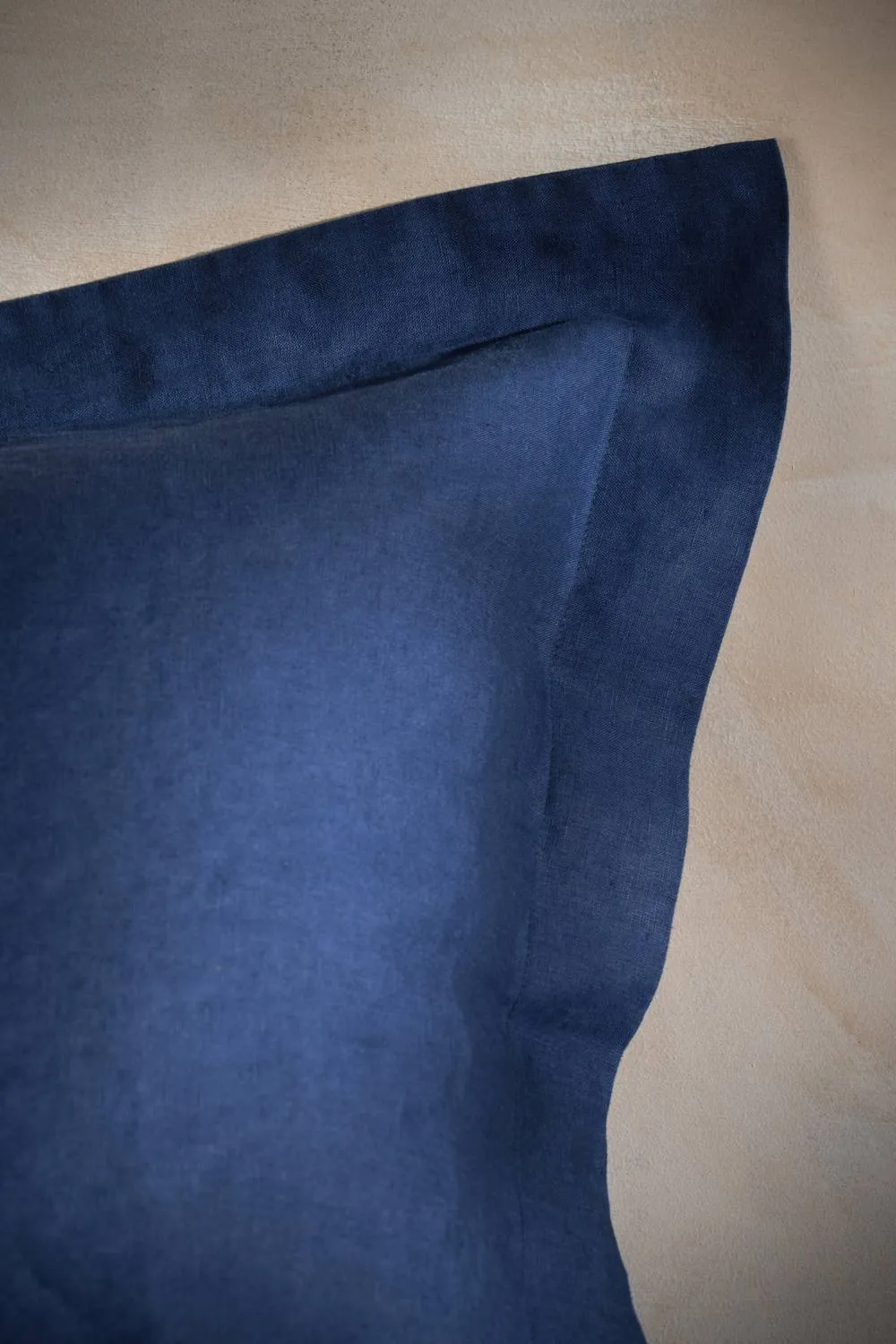 Soak&Sleep Mediterranean Blue French Linen Oxford Pillowcase Pair 3