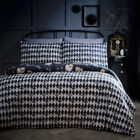 Fusion Gothic Skulls Polycotton Duvet Cover & Pillowcase Set 2
