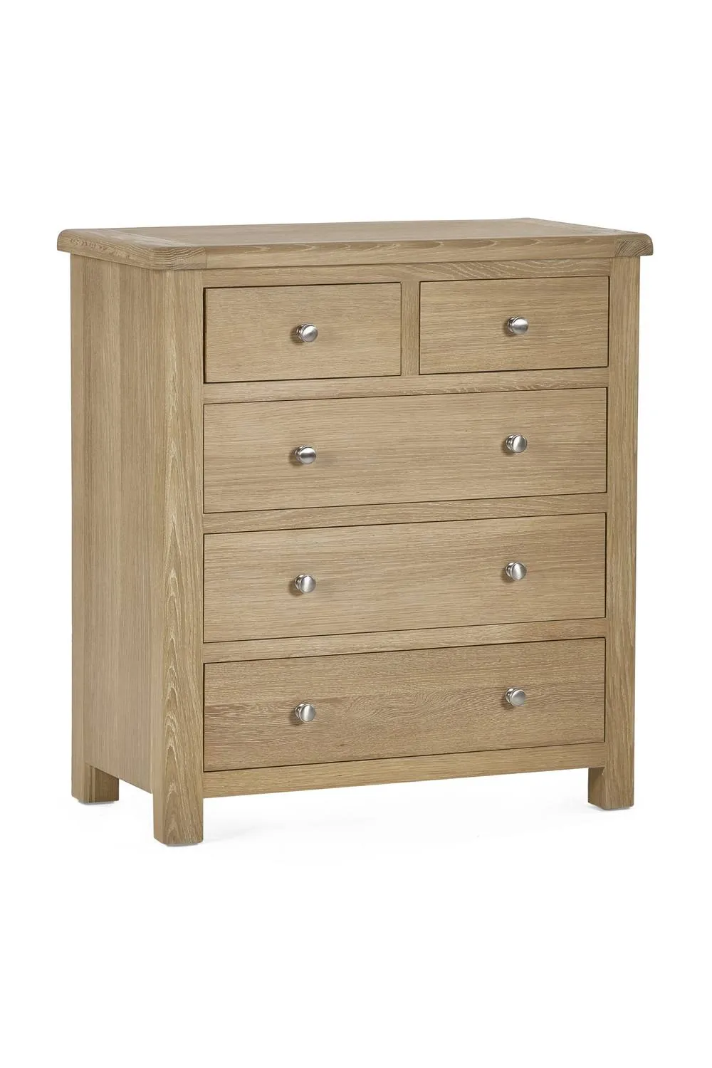 Julian Bowen Memphis 5 Drawer Chest (3+2) in Light Oak 4