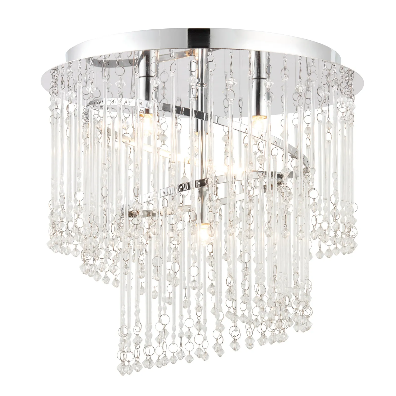 Vogue Camile Spiral 4 Light Flush Chandelier