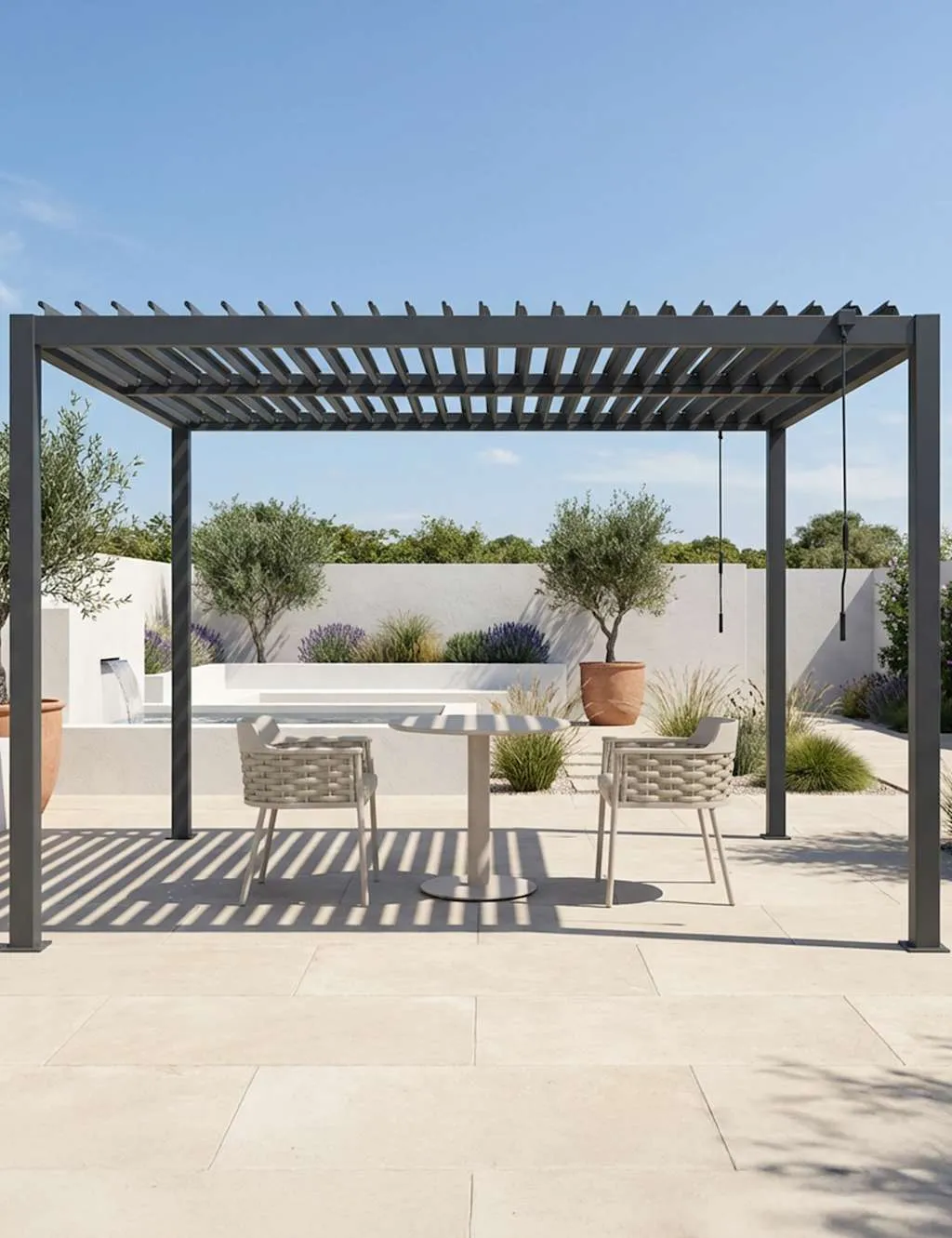 Royalcraft Pure '3M x 3M' Pergola Black/Grey