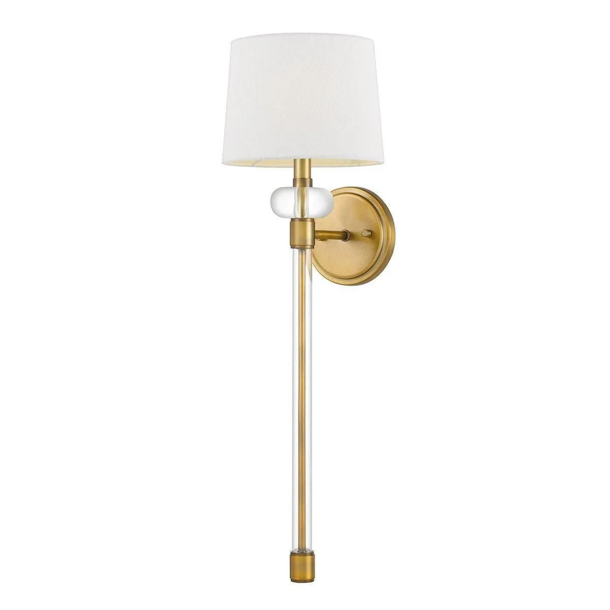 Netlighting Quoizel Barbour Wall Lamp with Shade Weathered Brass in Yellow