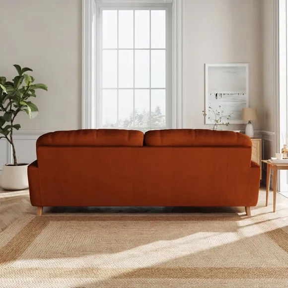 Martha Matte Plush Velvet 4 Seater Sofa 3