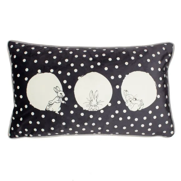 Peter Rabbit Spot Me Grey Cushion 2