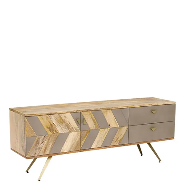 Leif TV Unit  Natural Mango Wood
