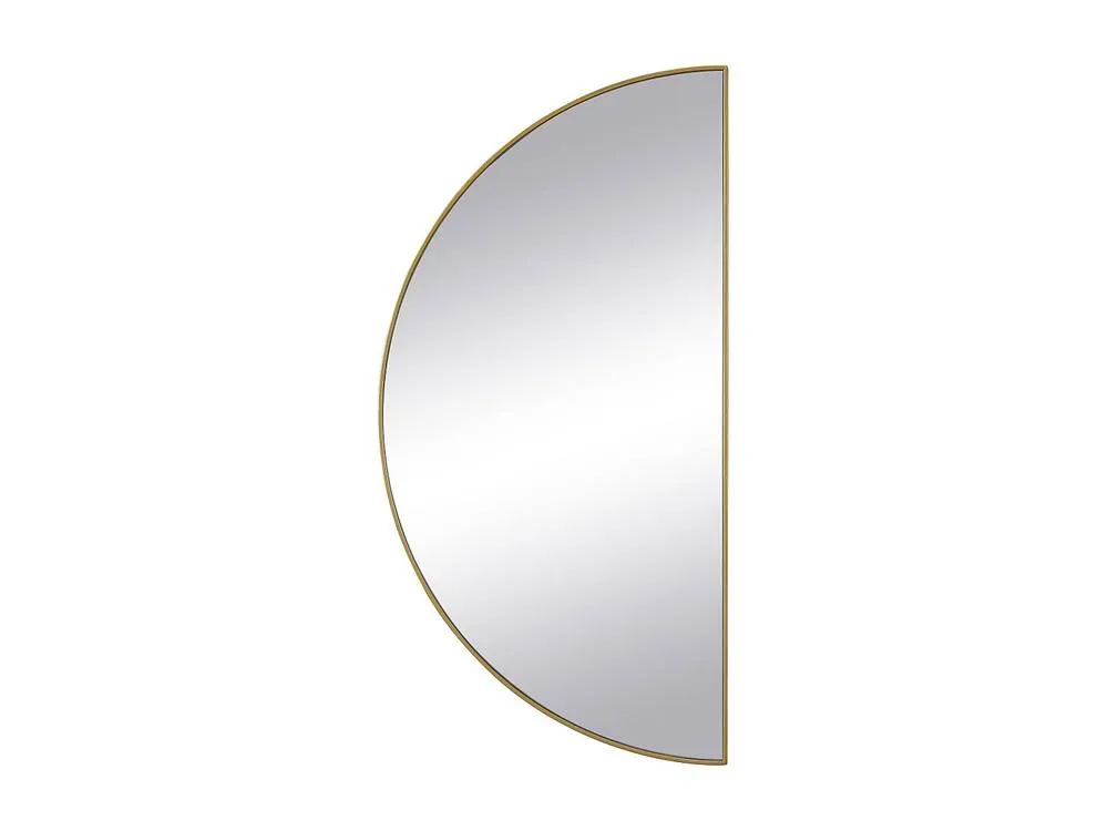 Vente-unique Semi-Circle Designer Metal Mirror - L50 X H100 Cm - Gold - GAVRA 2