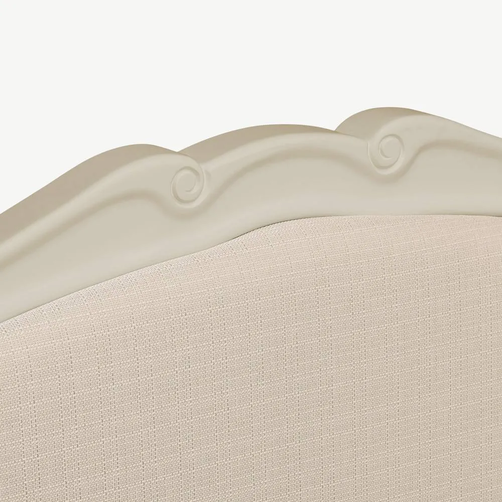 Statement Furniture Juliette French Style 4ft6 Double Bed with Upholstered Headboard in Ivory 4