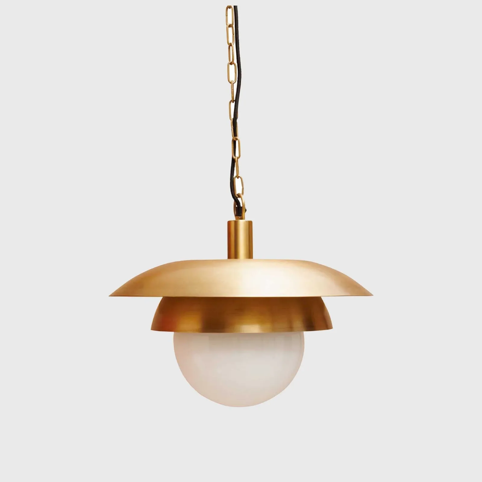 Brass Dome Pendant Light, Gold Metal | Barker & Stonehouse