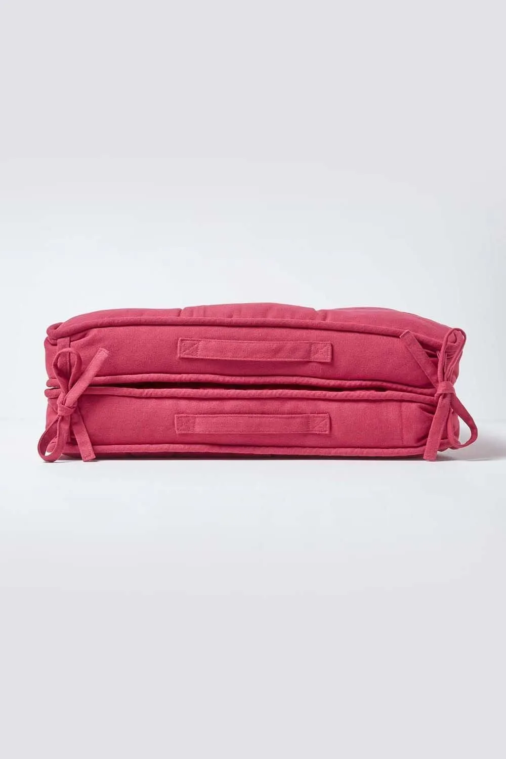 Homescapes Cotton Travel Support Booster Cushion in Red 5