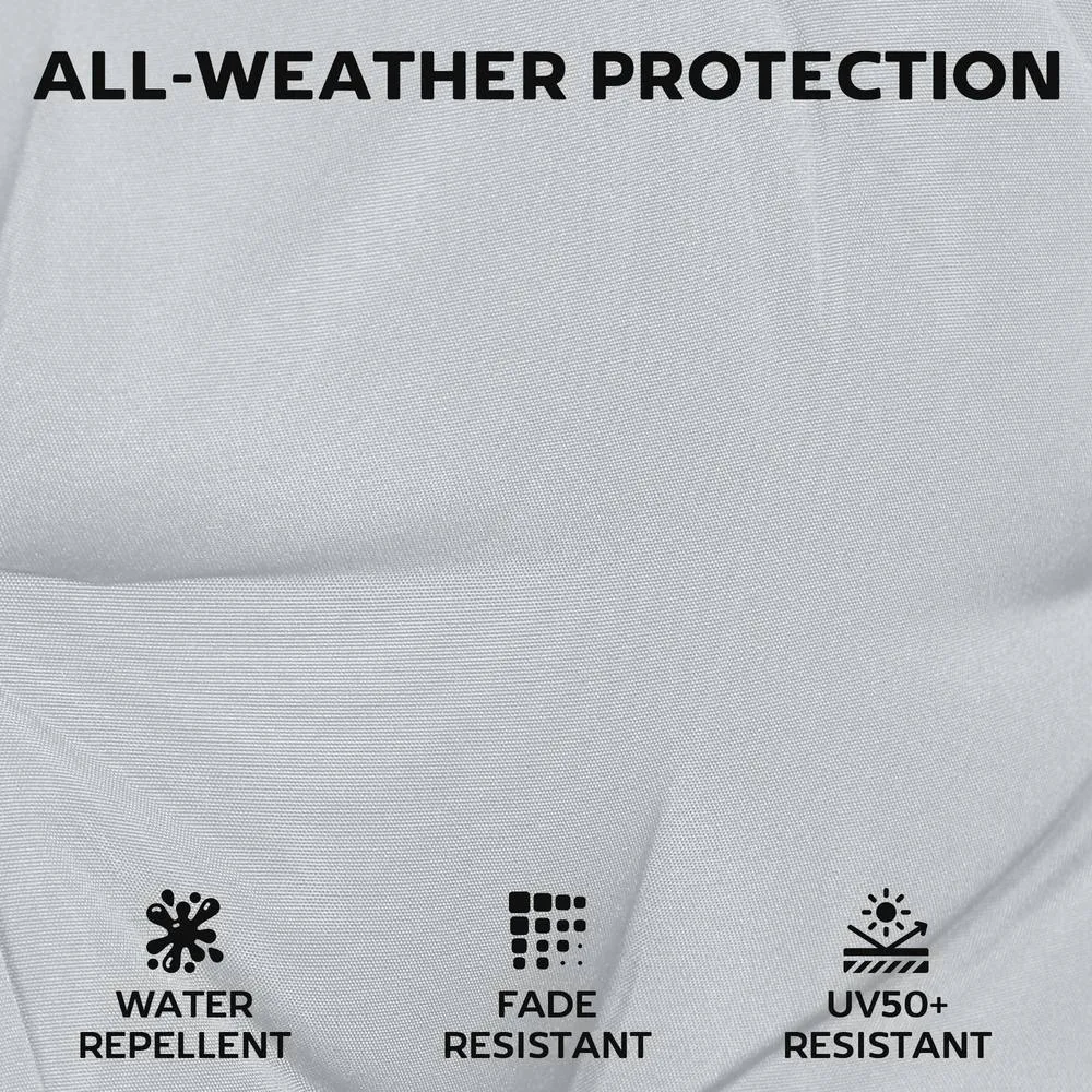 OUTSUNNY Seat Cushions with Machine Washable Cover in Light Grey 6