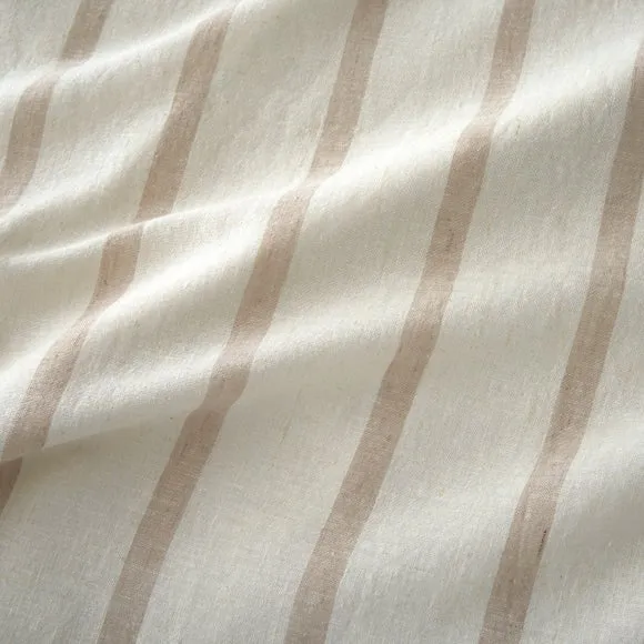 Hoveton Stripe Cotton Linen Duvet Cover & Pillowcase Set 4