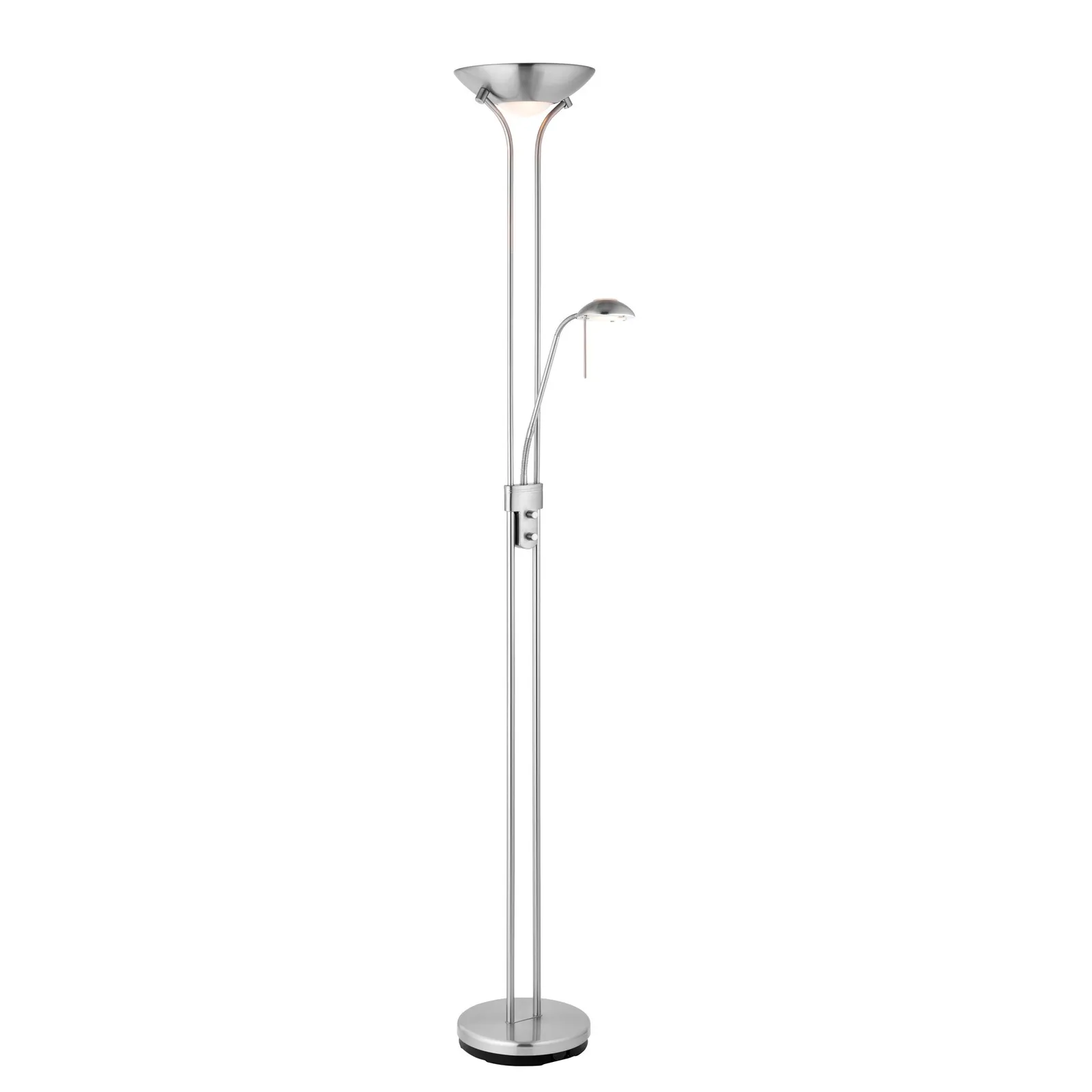 Vogue Rome Father And Child Floor Lamp Satin Nickel Chrome