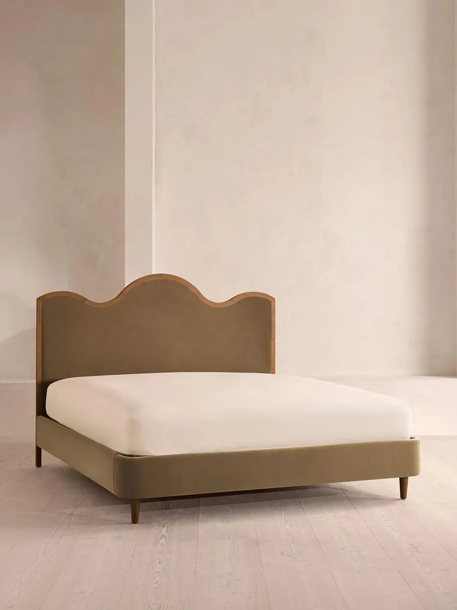 Aubrey Bed, Super King, Velvet, Truffle